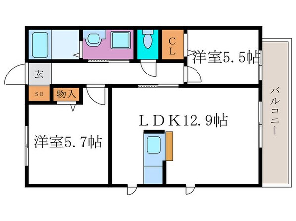 緑樹Ⅱの物件間取画像